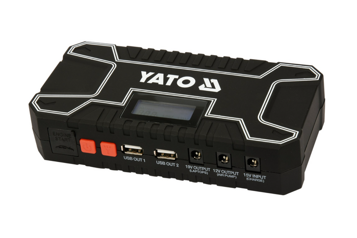 YATO YT-83082 powerbank 12000mAh med LCD-skjerm