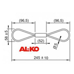 AL-KO nødbruddtau for lette tilhengere 750 kg