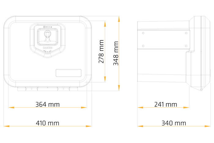 DAKEN 81000 WELVET verktøykasse 410x348x340mm 28,8l