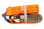 Sett med fire UNITRAILER 3m/35mm/2t oransje transportbelter med strammer