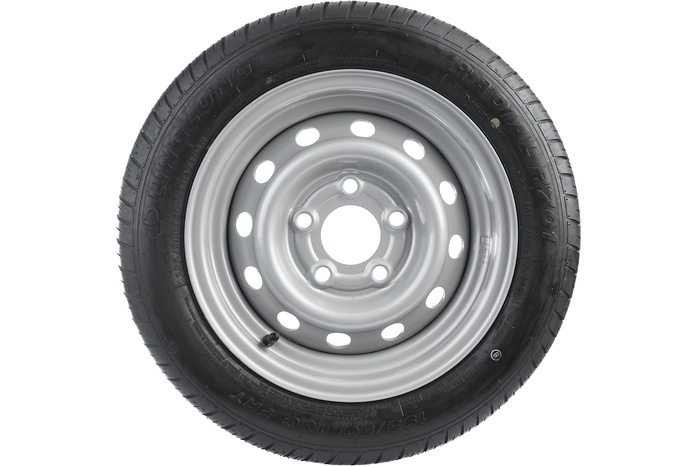 Sett med to forsterkede hjul for tilhenger DEKK LINGLONG 195/50 R13C 104/101N FELG UNITRAILER 5.5Jx13"H2 5x112 ET:30