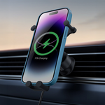 BASEUS Stabil gravitasjonsbasert mobilholder med Qi 15W trådløs lading for luftventilen