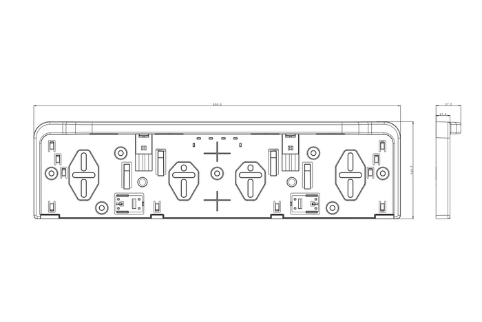 Nummerskiltramme med LED-belysning FRISTOM FT-264 LED M15