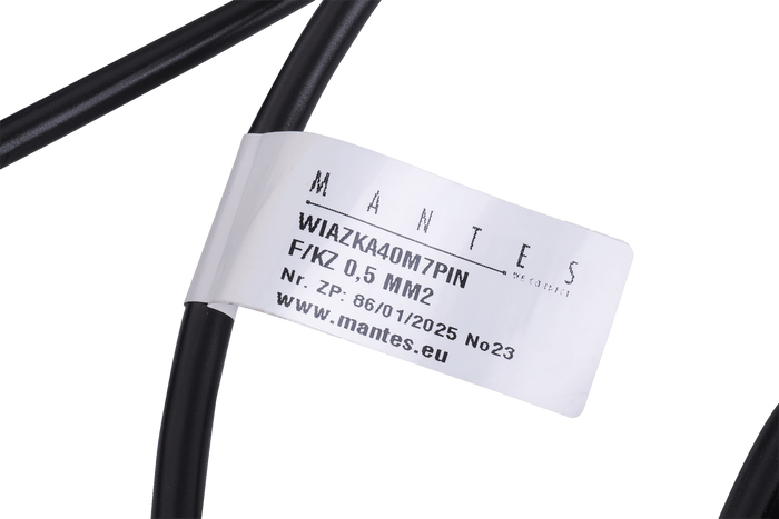 MANTES elektrisk installasjonskabel for tilhenger 4m 7PIN-plugg 6.3-kontakter