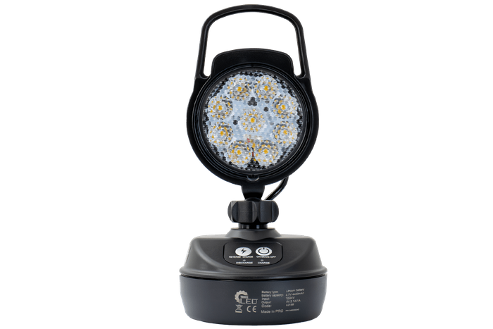 LED-arbeidslampe lastebil LED L0159 9xLED oppladbar magnet
