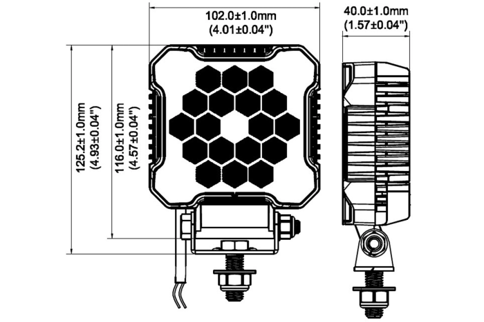 STIKKONTAKT LED arbeidslampe frontlykt TruckLED L0172 18xLED 2800lm