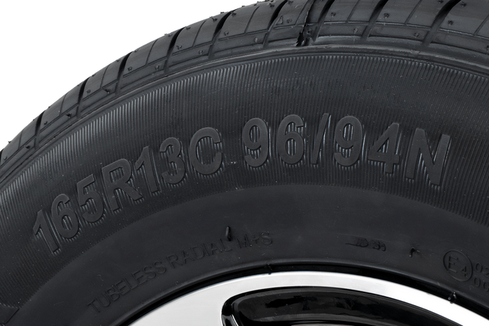 Forsterket hjul for tilhenger KENDA DEKK 165/80 R13C 96/94N ALU FELG STARCO polert 5Jx13"H2 5x112 ET:30