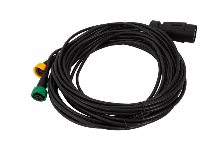 MANTES elektrisk installasjon, tilhengersele, 7m, 7PIN plugg, 2x 5PIN bajonetter
