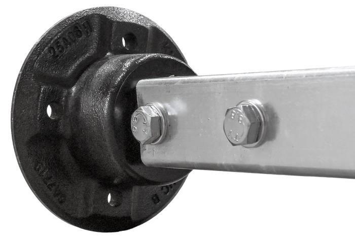 KNOTT VR7 ubremset stiv aksel fjæraksel for tilhenger 750 kg 1240 mm 1580 mm 4x100