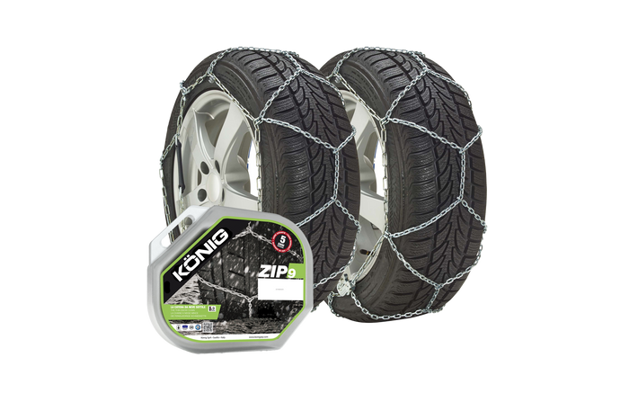 König Zip 9 snøkjettinger gr. 103