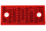 Rød refleks 76x34 mm med hull