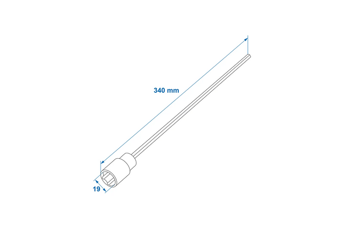 ProPlus 360030 Uttrekkbar støtteforlengelse for 340 mm 19 mm tilhenger