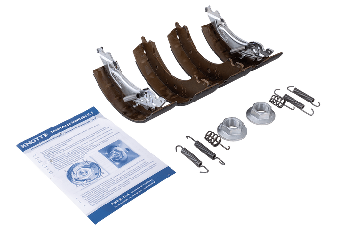 Bremsesko for bremsede aksler KNOTT 200x50 Ryggmattesett