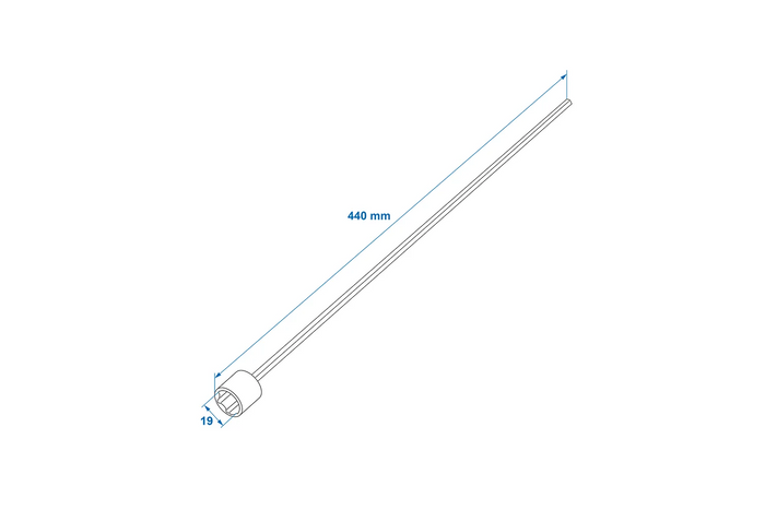 ProPlus 360029 Uttrekkbar støtteforlengelse for 440 mm 19 mm tilhenger