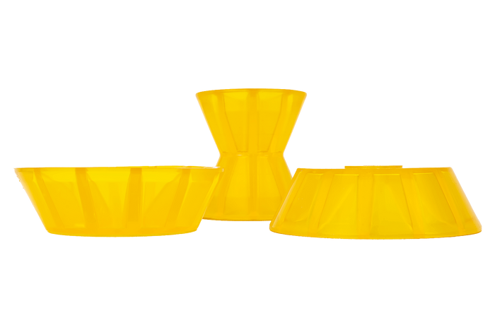 Sett: buevalse med to Knott PVC slirer