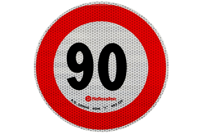 Fartsgrense-klistremerke 90 km/t