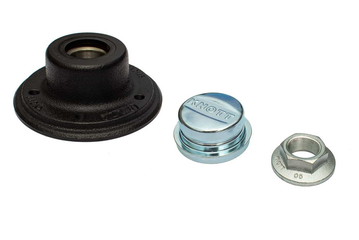 Nav med lager for ubremset aksel KNOTT 5x112, mutterdekselsett