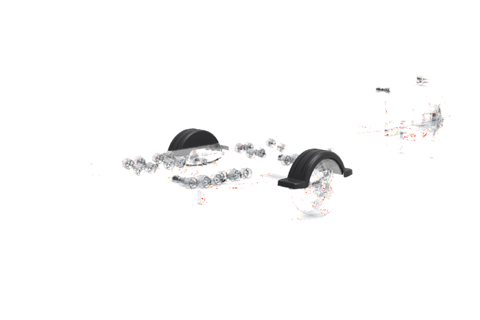 Skjerm for båthenger 14" DOMAR D20430 hjulbue 1080/255mm