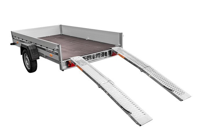 UNITRAILER ALR004B sammenleggbare ramper stålramper for tilhengere 190 cm 400 kg sett med 2