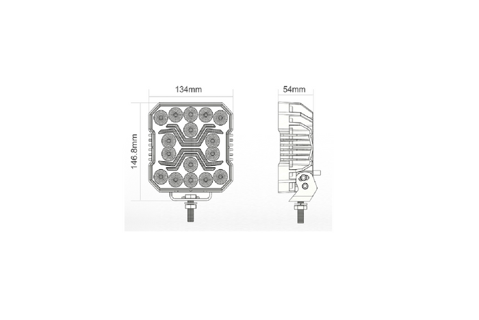 LED-arbeidslampereflektor KAMAR X-SPIDER L0194 16xLED 4200lm
