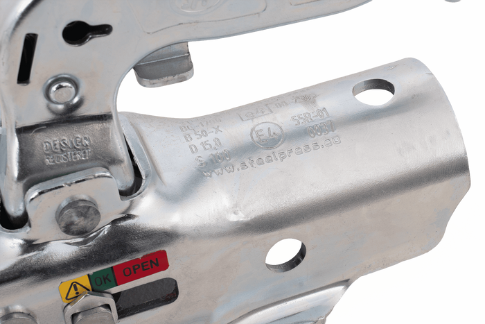 STEELPRESS BC-1700A kulekobling for 1700 kg tilhenger med 45 mm rørformet trekkstang