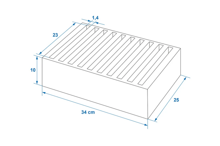ProPlus 761472PMV01 Tallerkenstativ til campingvogn, skumstativ for 10 tallerkener