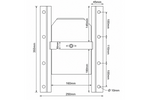 Rød kornrenne UNITRAILER-renne for landbrukstilhengere 250x355mm