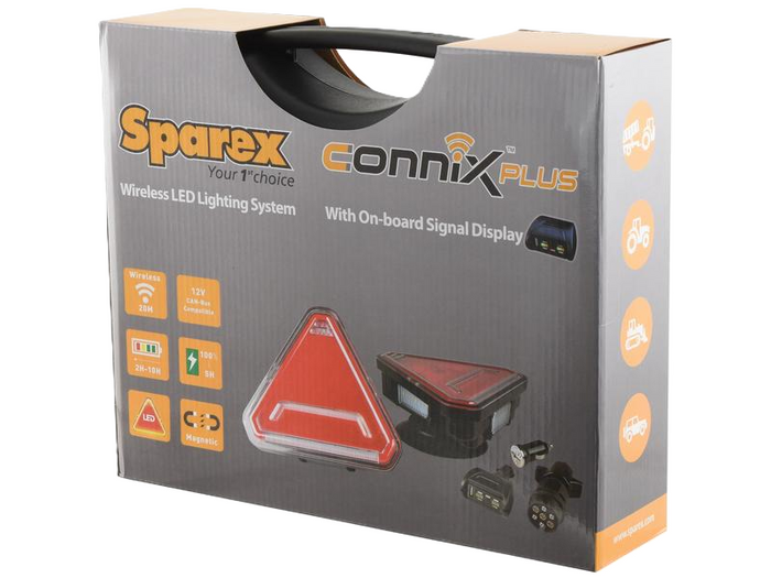 SPAREX CONNIX PLUS S.162710 LED-baklys 6 funksjoner venstre+høyre, trådløs, magnetisk