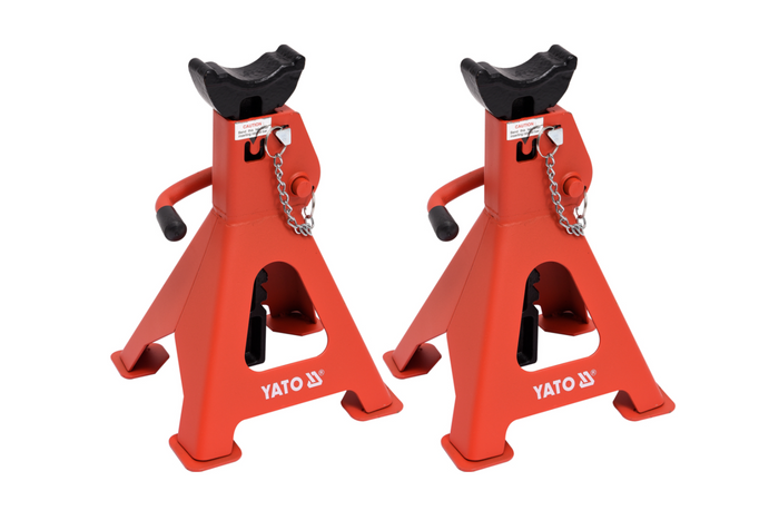 Sett med to YATO YT-17311 biljekkstativer for 3-tallsløft