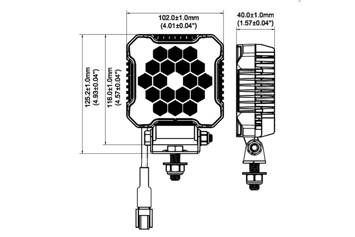 LED arbeidslys TruckLED L0173 18xLED 2800lm DT-kontakt