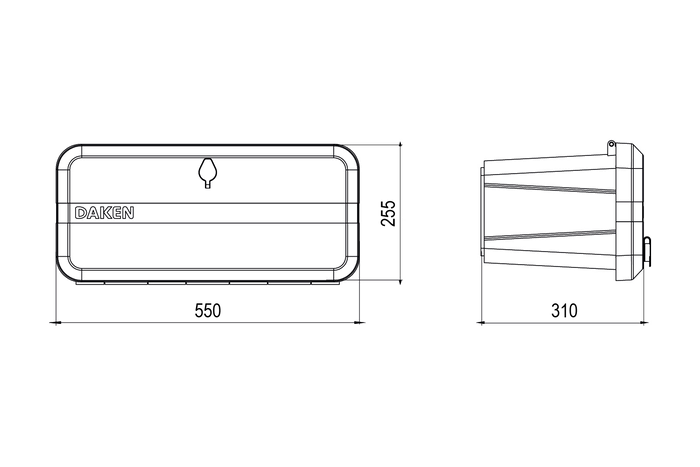 DAKEN 82210 BLACKIT LITE verktøykasse 550x255x310mm 24l