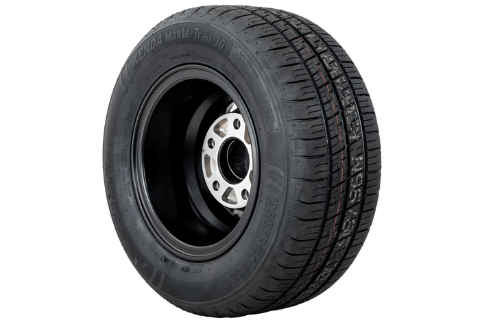 Forsterket hjul til henger KENDA DEKK 195/55 R10C 98/96N ALUMINIUM FELG STARCO sort 6Jx10"H2 5x112 ET:-4