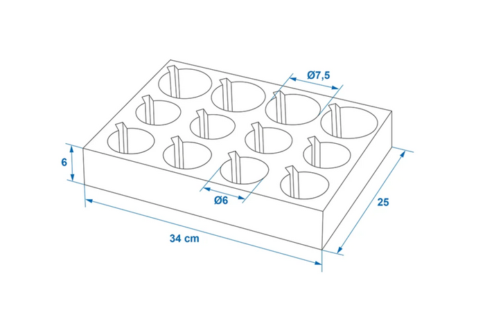ProPlus 761472 Camper kopp- og glassholder, hardskum, rommer 12 kopper