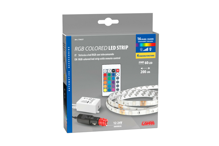 RGB LED-stripe med selvklebende tape LAMPE 12/24V 200 cm