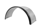 Dobbelskjerm for tilhenger 15-16" DOMAR DK7120 hjulbue 880/400mm metall med gummikant