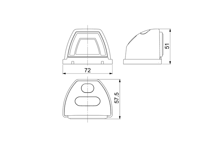 HORPOL LZD 3089 LED baklykt 2 funksjoner universal