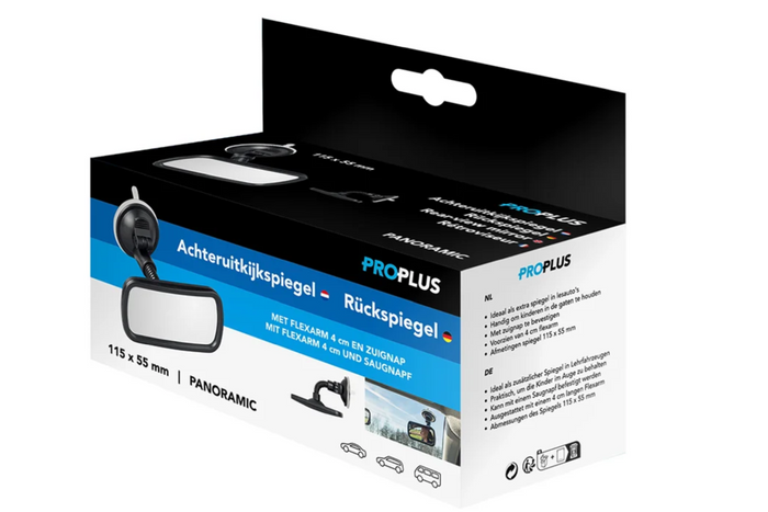 ProPlus 750641 panorama bakspeil med holder og sugekopp 55x115mm