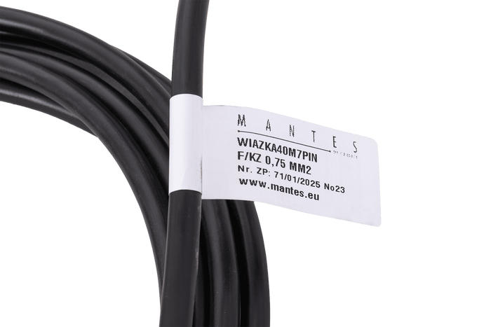 MANTES elektrisk installasjonskabel for tilhenger 4m 7PIN-plugg 6.3-kontakter