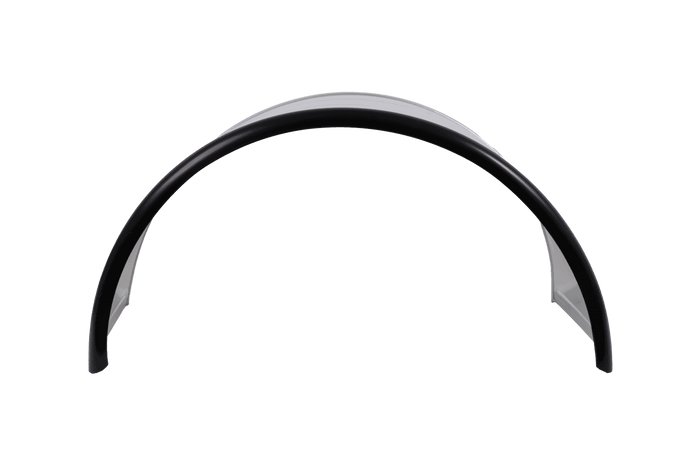 Dobbelskjerm for tilhenger 16-17,5" DOMAR DK7135 hjulbue 1000/450 mm metall med gummikant