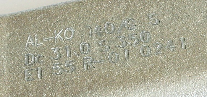 Lug DIN 2.8VB 351VB AL-KO pipe fi 60