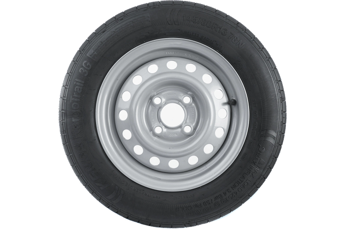 Sett med to hjul for tilhengere UNITRAILER / TEMARED / BRENDERUP / STEMA / BÖCKMANN DEKK KENDA 145/80 R13 78N STARCO FELGER 4Jx13"H2 4x100 ET:30