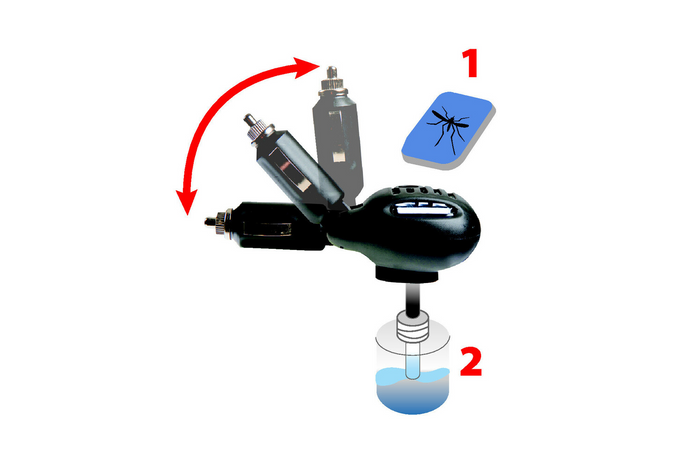 Elektrisk myggdreper LAMP sigarettennerplugg 12/24V