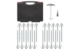 Sett med skruplugger til telt til ProPlus 365014 metallplugger med krok 20x20cm