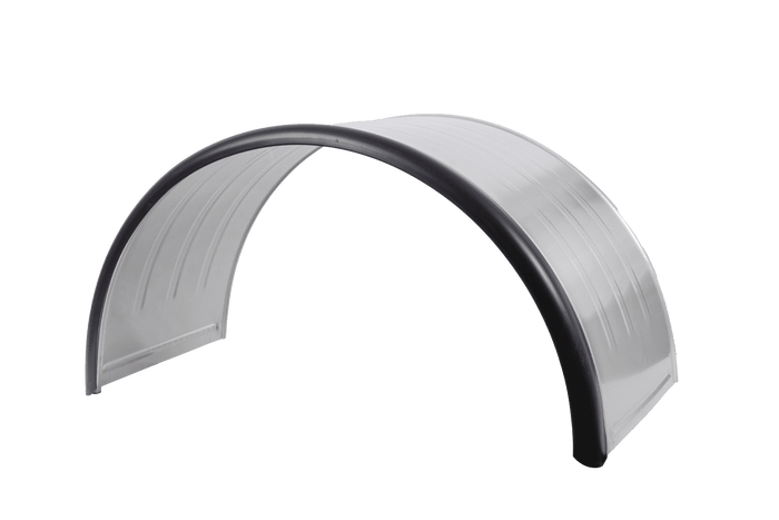 Dobbelskjerm for tilhenger 17,5-19,5" DOMAR DK7140 hjulbue 1000/500 mm metall med gummikant