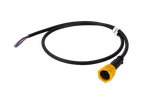 Bajonettplugg 6 PIN venstre FRISTOM for tilhenger, gul med 1 m kabel