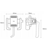 BASEUS GoTrip Series universell telefonholder for sykkel/motorsykkel til speil