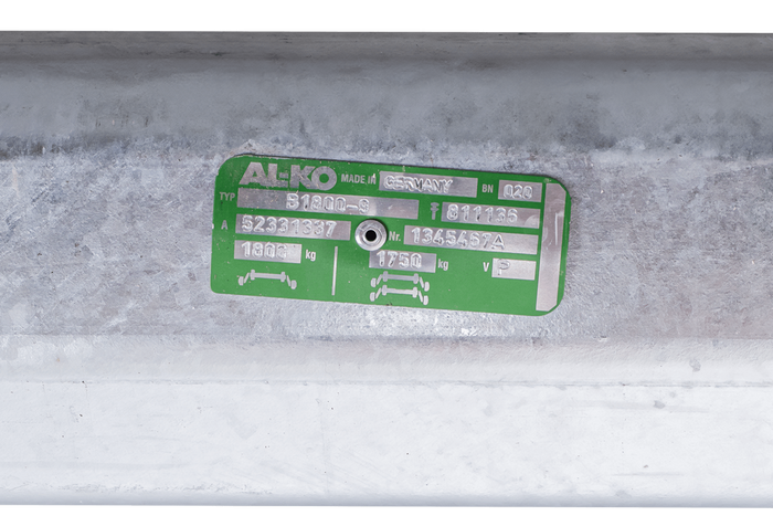 AL-KO EURO bremseaksel for tilhenger / bergingsbil 1800kg 1300mm 1800mm 5x112