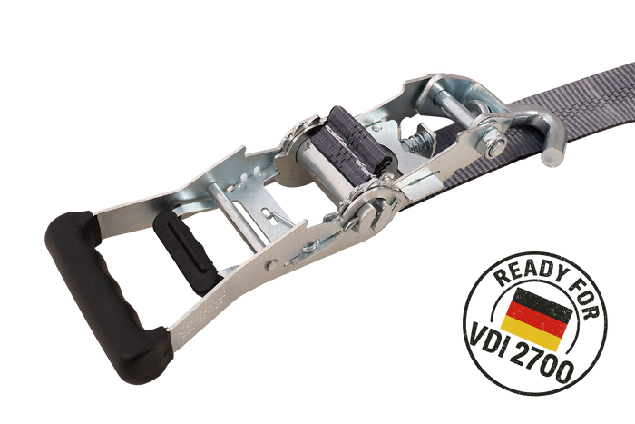 HEFFA CARLINE 130 bergingsbil transportbelte hjulsikringsbelte 2,8m/50mm/5t VDI 2700