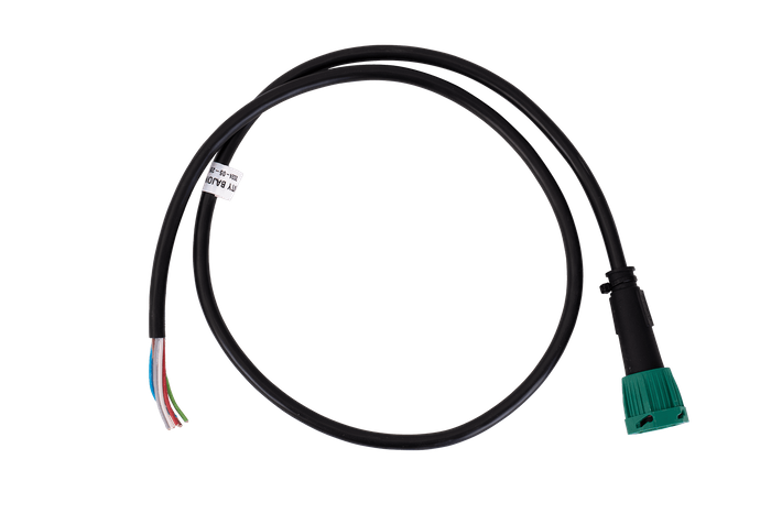 FRISTOM 6-PIN høyre bajonettplugg for tilhenger, grønn, med 1 m kabel