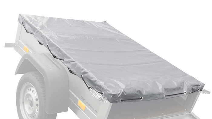 GRÅ FLAT DEKSEL TIL Garden Trailer 150 KIPP